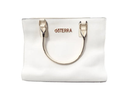 doTERRA White Purse with Gold Trim